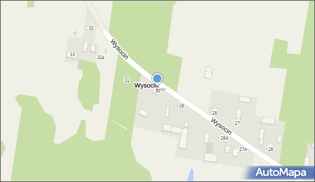 Wysocin, Wysocin, 30, mapa Wysocin