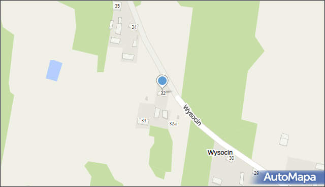 Wysocin, Wysocin, 32, mapa Wysocin