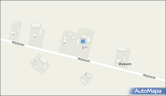 Wysocin, Wysocin, 16, mapa Wysocin