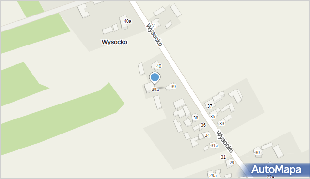 Wysocko, Wysocko, 39a, mapa Wysocko