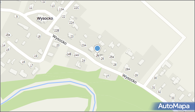 Wysocko, Wysocko, 25, mapa Wysocko