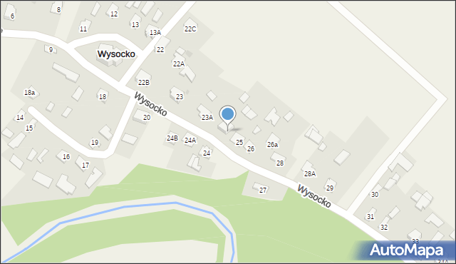 Wysocko, Wysocko, 25A, mapa Wysocko