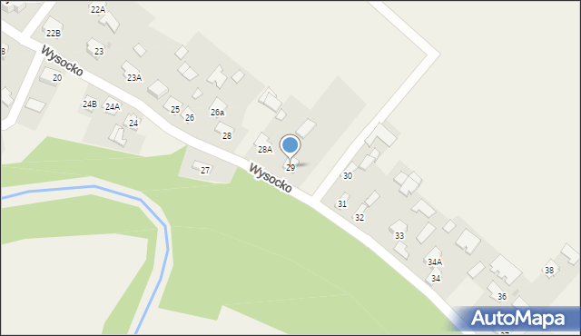 Wysocko, Wysocko, 29, mapa Wysocko