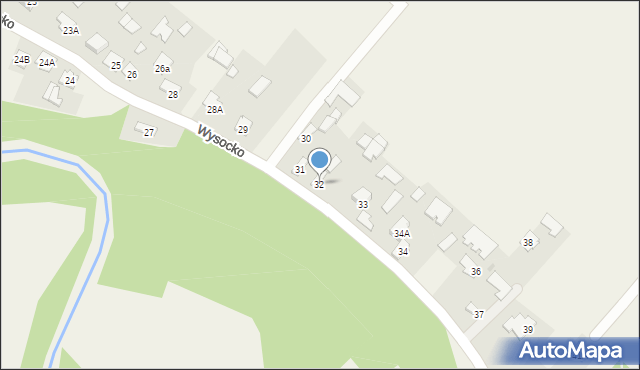 Wysocko, Wysocko, 32, mapa Wysocko