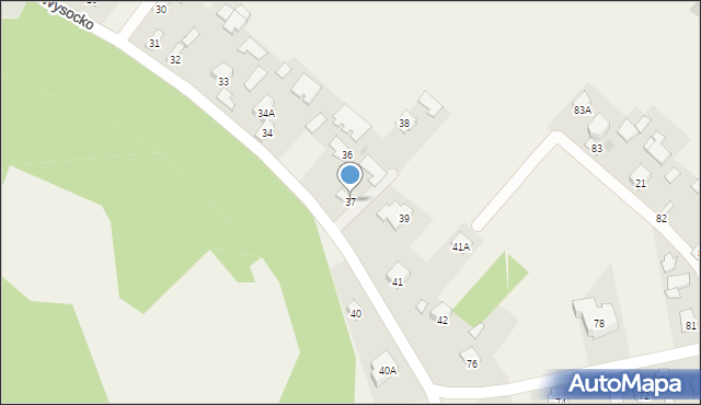 Wysocko, Wysocko, 37, mapa Wysocko