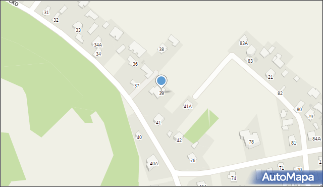 Wysocko, Wysocko, 39, mapa Wysocko