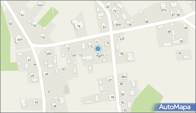 Wysocko, Wysocko, 71a, mapa Wysocko