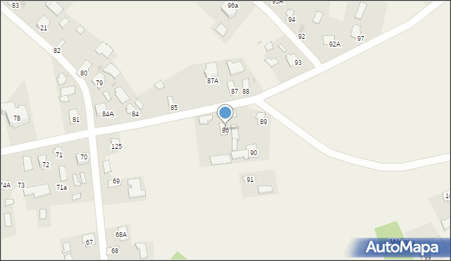 Wysocko, Wysocko, 86, mapa Wysocko
