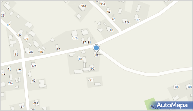 Wysocko, Wysocko, 89, mapa Wysocko