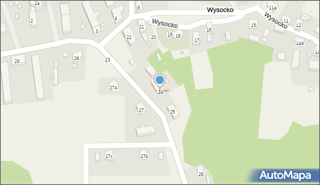 Wysocko, Wysocko, 24, mapa Wysocko