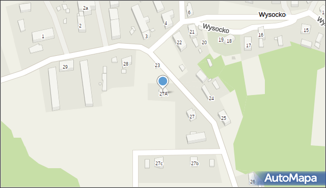 Wysocko, Wysocko, 27A, mapa Wysocko