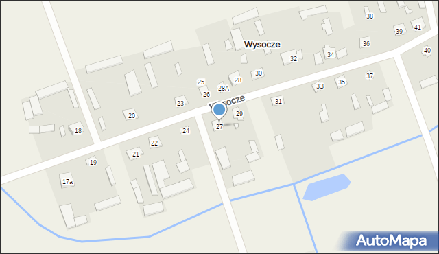 Wysocze, Wysocze, 27, mapa Wysocze