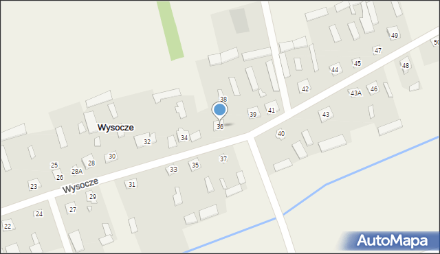 Wysocze, Wysocze, 36, mapa Wysocze