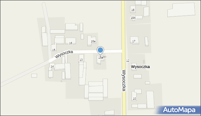 Wysoczka, Wysoczka, 13a, mapa Wysoczka