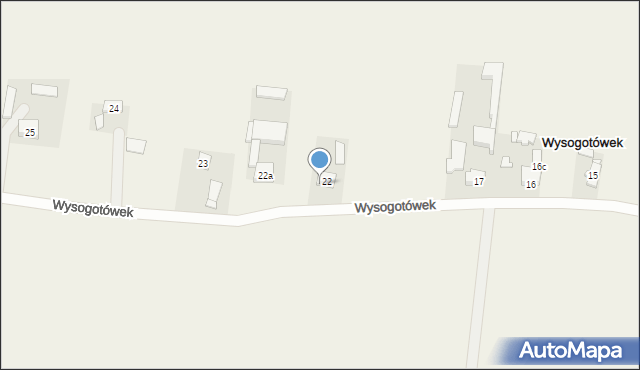 Wysogotówek, Wysogotówek, 22B, mapa Wysogotówek