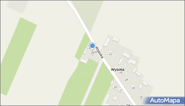 Wysoka, Wysoka, 23, mapa Wysoka