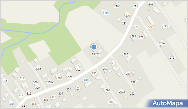 Wysoka, Wysoka, 294, mapa Wysoka