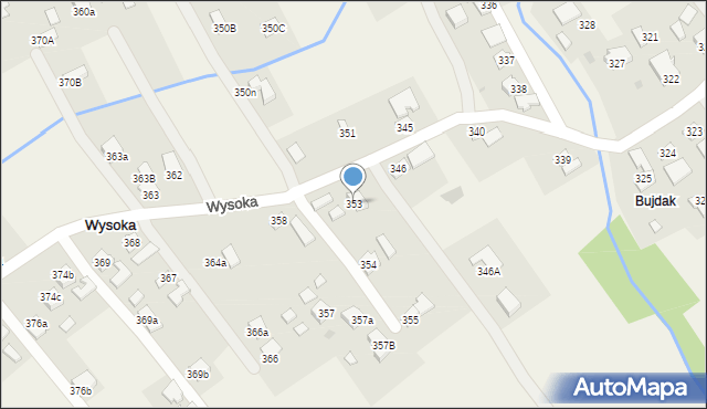 Wysoka, Wysoka, 353, mapa Wysoka