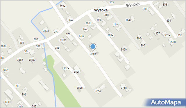 Wysoka, Wysoka, 376b, mapa Wysoka