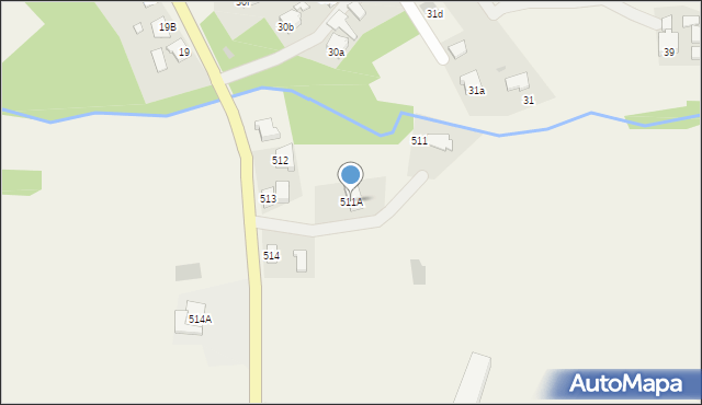 Wysoka, Wysoka, 511A, mapa Wysoka