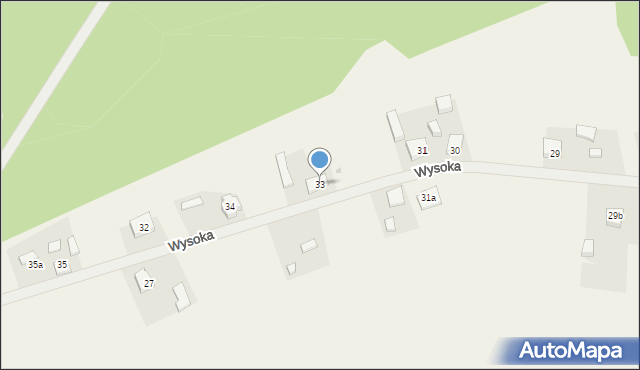 Wysoka, Wysoka, 33, mapa Wysoka