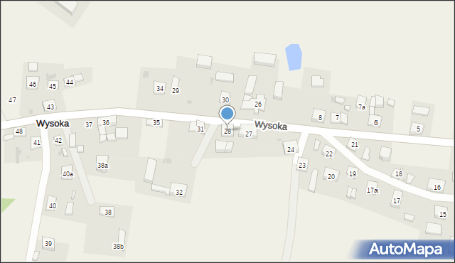 Wysoka, Wysoka, 28, mapa Wysoka