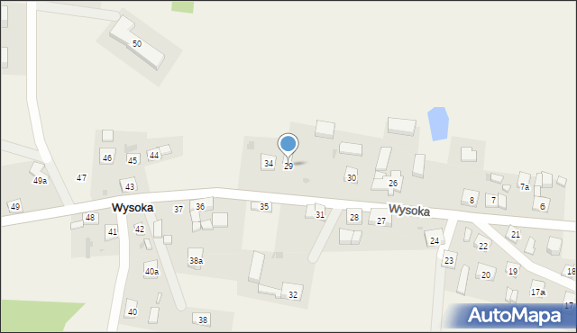 Wysoka, Wysoka, 29, mapa Wysoka