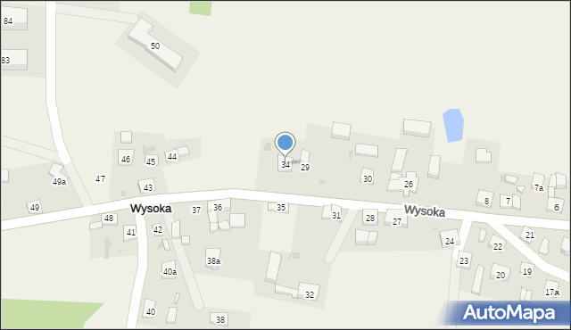 Wysoka, Wysoka, 34, mapa Wysoka