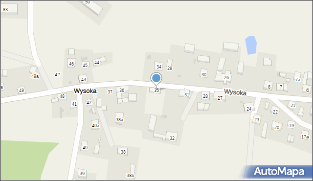 Wysoka, Wysoka, 35, mapa Wysoka