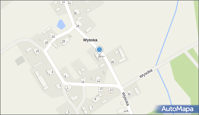 Wysoka, Wysoka, 27, mapa Wysoka