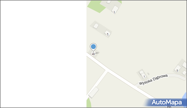 Wysoka Dąbrowa, Wysoka Dąbrowa, 4a, mapa Wysoka Dąbrowa