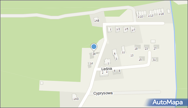 Wysoka Głogowska, Wysoka Głogowska, 1b, mapa Wysoka Głogowska
