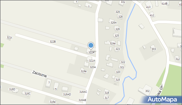 Wysoka Głogowska, Wysoka Głogowska, 322A, mapa Wysoka Głogowska