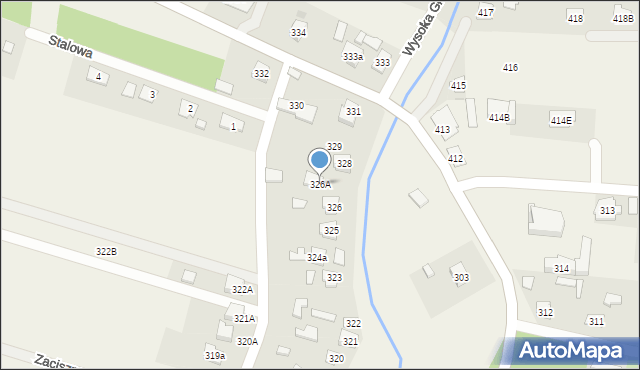 Wysoka Głogowska, Wysoka Głogowska, 326A, mapa Wysoka Głogowska