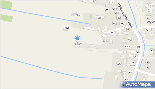 Wysoka Głogowska, Wysoka Głogowska, 349b, mapa Wysoka Głogowska