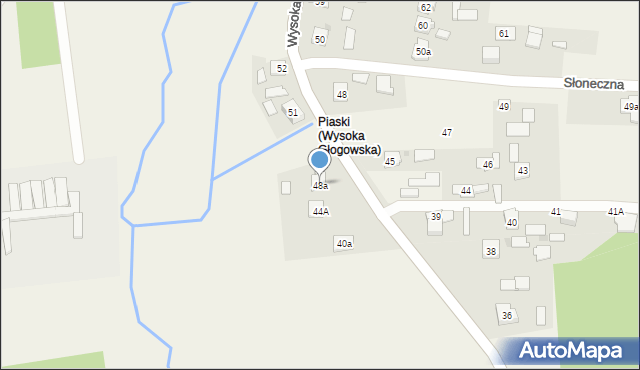 Wysoka Głogowska, Wysoka Głogowska, 48a, mapa Wysoka Głogowska