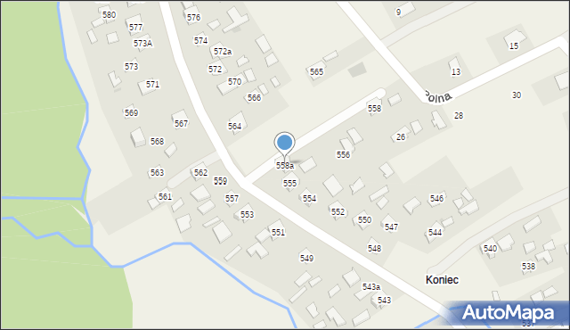 Wysoka Głogowska, Wysoka Głogowska, 558a, mapa Wysoka Głogowska