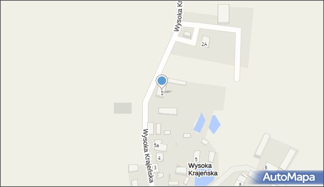 Wysoka Krajeńska, Wysoka Krajeńska, 2, mapa Wysoka Krajeńska