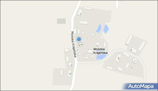 Wysoka Krajeńska, Wysoka Krajeńska, 4, mapa Wysoka Krajeńska