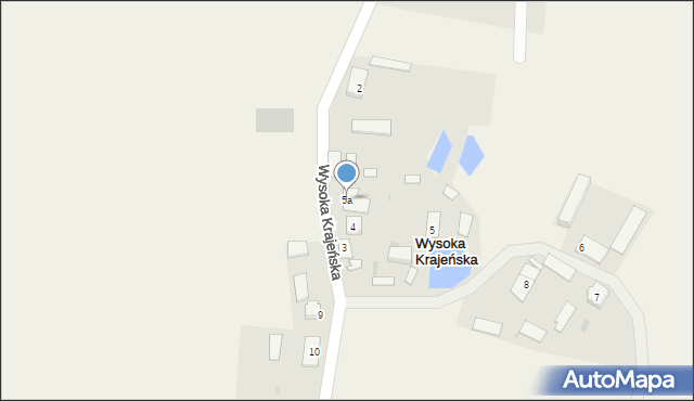 Wysoka Krajeńska, Wysoka Krajeńska, 5a, mapa Wysoka Krajeńska
