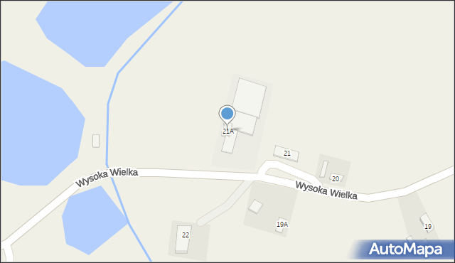 Wysoka Wielka, Wysoka Wielka, 21A, mapa Wysoka Wielka