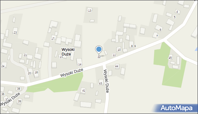Wysoki Duże, Wysoki Duże, 12, mapa Wysoki Duże