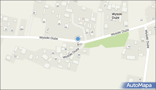 Wysoki Duże, Wysoki Duże, 38, mapa Wysoki Duże