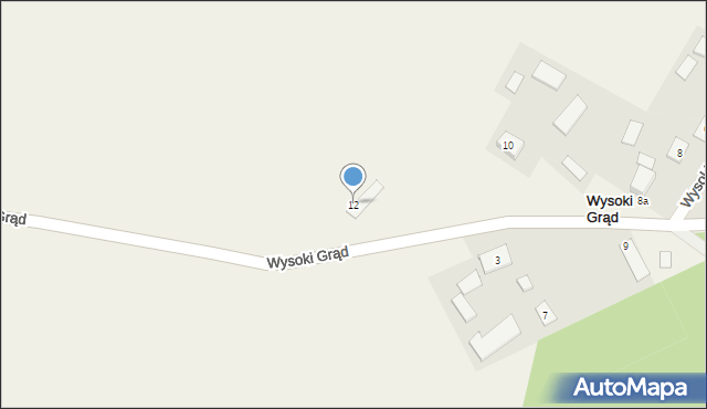 Wysoki Grąd, Wysoki Grąd, 12, mapa Wysoki Grąd