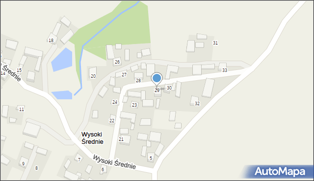 Wysoki Średnie, Wysoki Średnie, 29, mapa Wysoki Średnie