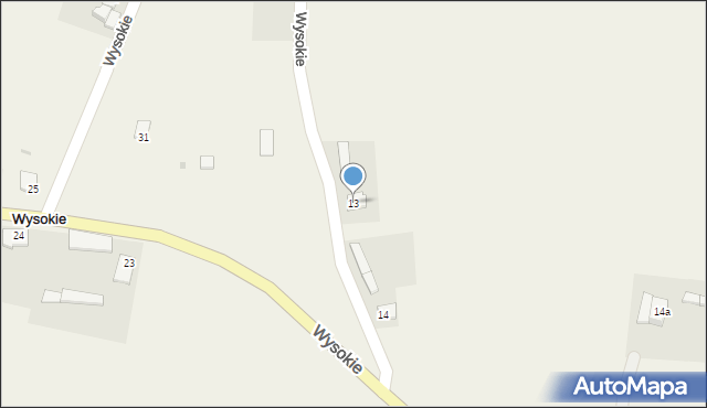 Wysokie, Wysokie, 13, mapa Wysokie