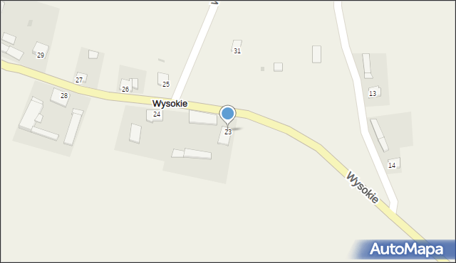 Wysokie, Wysokie, 23, mapa Wysokie