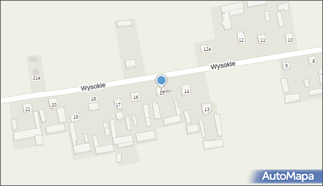 Wysokie, Wysokie, 15, mapa Wysokie