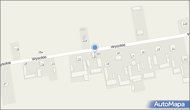 Wysokie, Wysokie, 21, mapa Wysokie