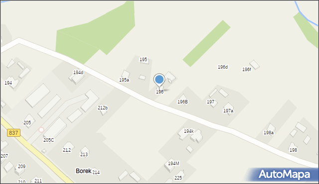 Wysokie, Wysokie, 196, mapa Wysokie